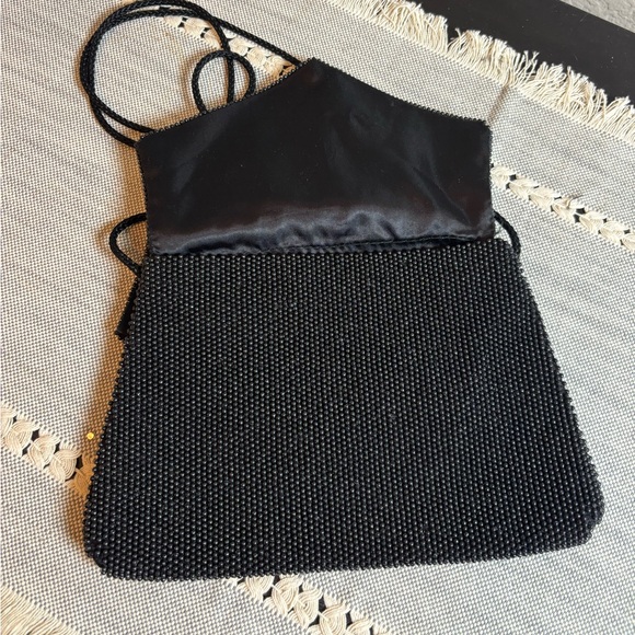 Vintage Black Beaded Evening Bag - Picture 5 of 8